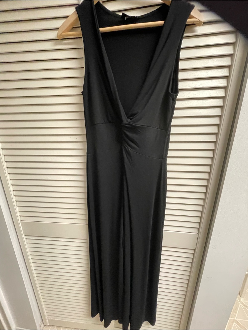 Women's See you Monday Los Angeles  Black Sleeveless V-Neck Twisy Black Jumpsuit
